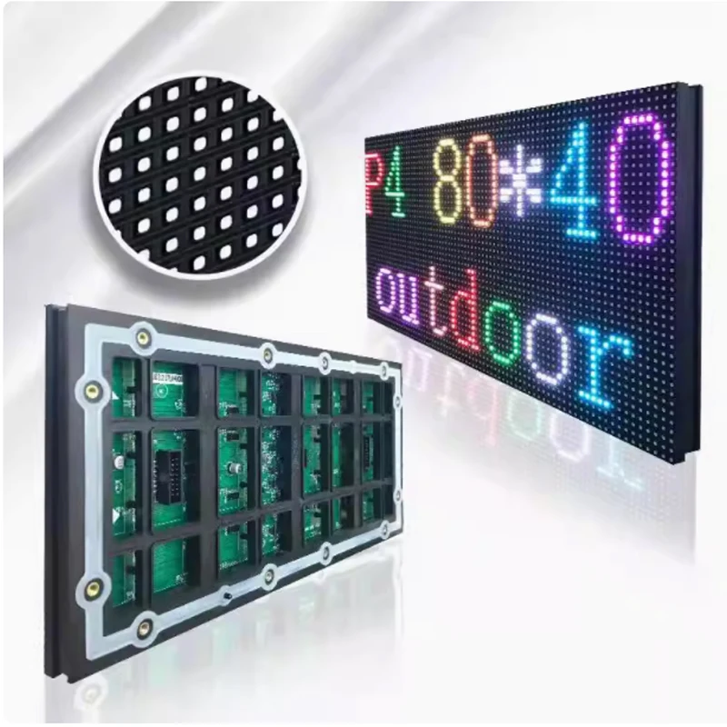 P4 Led 스크린 패널 모듈 야외 320*160mm 80*40 픽셀 1/10scan 3in1 Rgb Smd P4 풀 컬러 Led 디스플레이 패널 모듈