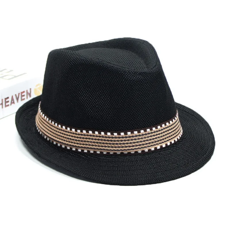 Golexury Summer Fedoras Spring and Summer Korean Party Jazz Hat Cotton Linen Top Hat  for Buchet Hat Panama Cap