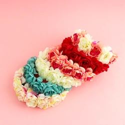 1Pc Bohemia Flower Head Hoop Women Girl Bride Flower Headband Beach Headdresses Bridesmaids Wedding Party Show Hair Accessories