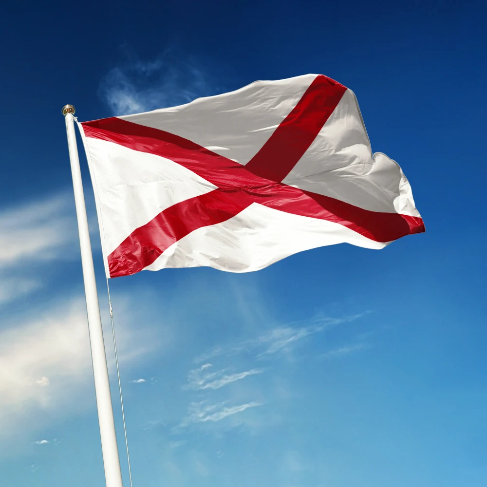 3x5 Ft Alabama Flag Vivid Color and Fade proof a state of the United States Flags Polyester with Brass Grommets 3 X 5 Ft