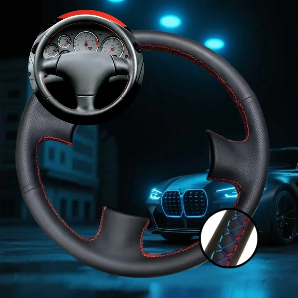 Housse de volant de voiture personnalisée, pour Mazda MX-5 MX5 Miata NB 1998-2005 RX-7 1999-2002, accessoires de voiture, enveloppe de direction cousue à la main