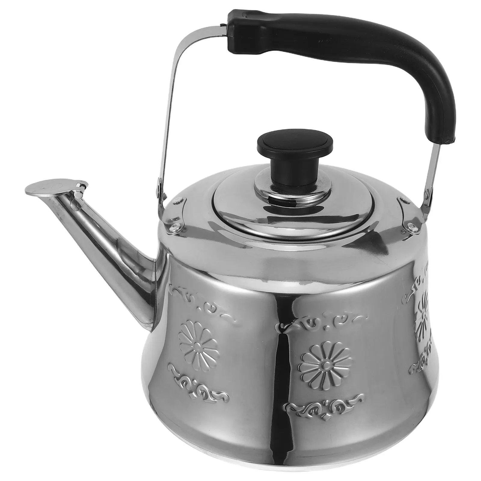 

Stainless Steel Whistling Kettle Ergonomic Handle Boiling Sound Alert Stovetop Water Heater for Tea Coffee 1PC Boiling Kettle
