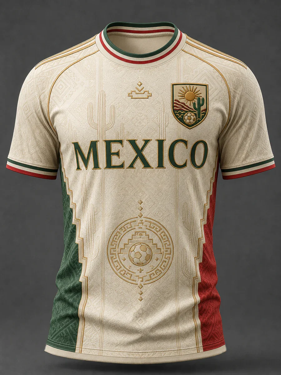 2027 Edition Mexican Football Fans Training T-shirt - 3D Printed - Fashionable And Comfortable Family-Promoting Clothing