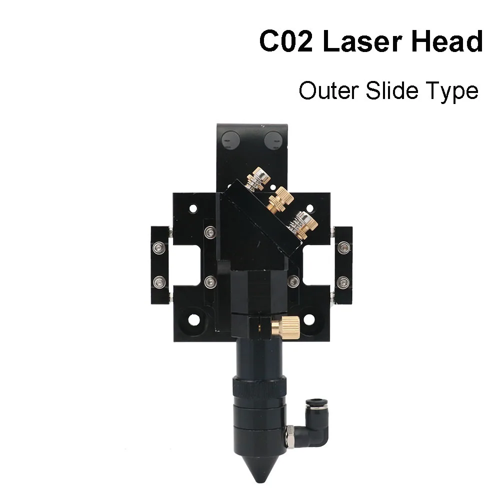 Haojiayi Nieuwe Collectie CO2 Laser Hoofd Voor Dia.20mm Fl 50.8/63.5Mm Lens D25mm Spiegel Outer Slider Type Met air Assist Nozzle