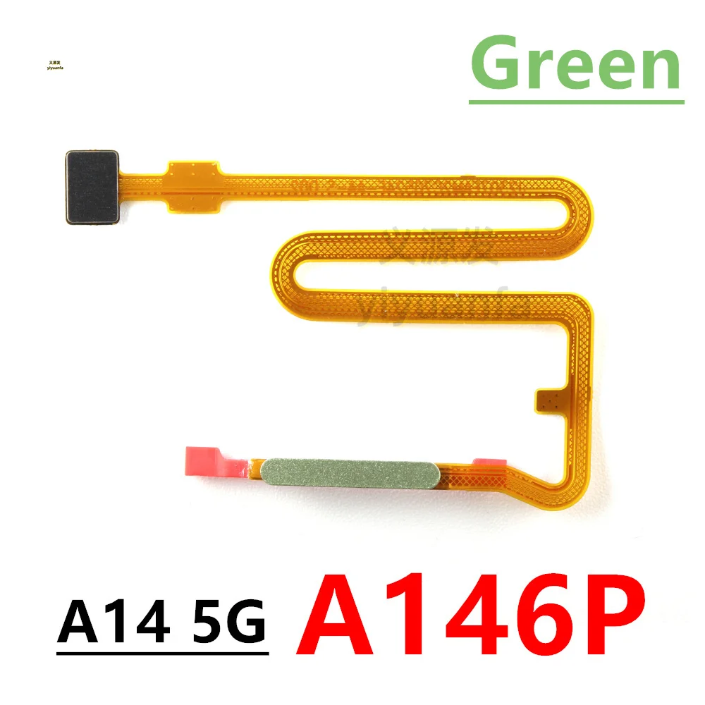 Home Power Button Fingerprint Sensor For Samsung Galaxy A14 5G SM-A146P Menu Button Flex Cable Smartphone Repair Parts