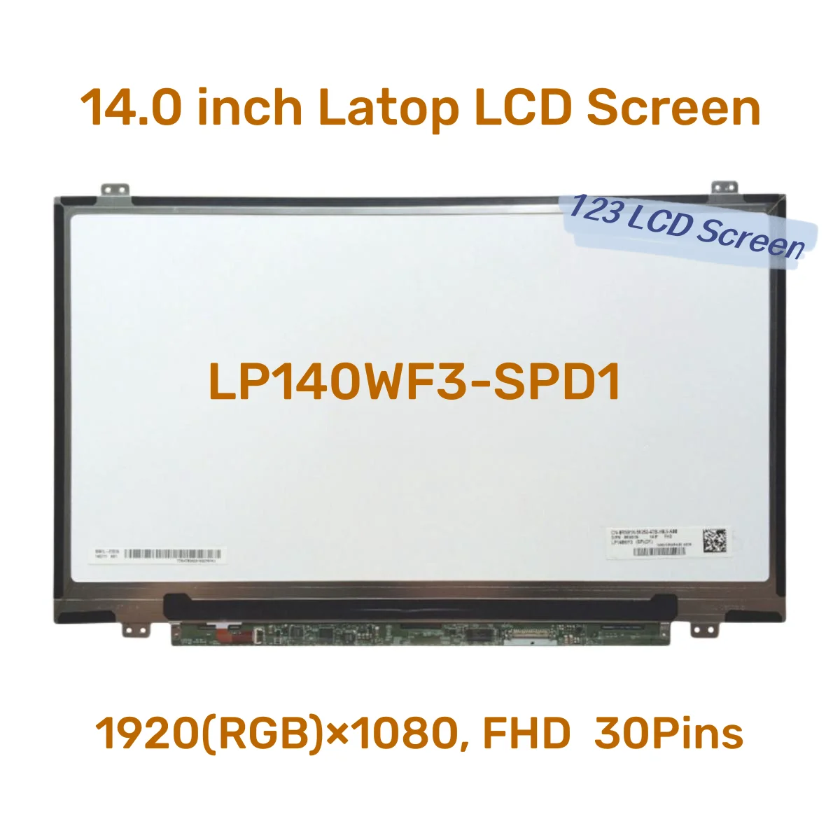 

Original IPS Matrix LP140WF3-SPD1 Matte 30Pin FHD 1920X1080 LP140WF3 (SP)(D1) Panel For LG 14'' Monitor