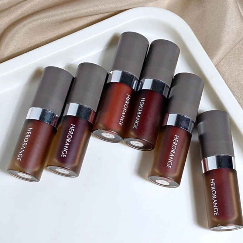 1Pc HERORANGE Glacier Mirror Water Glazed Lip Glaze Moisturizes And Moisturizes, Forming A Film That Is Not Easy To Fade