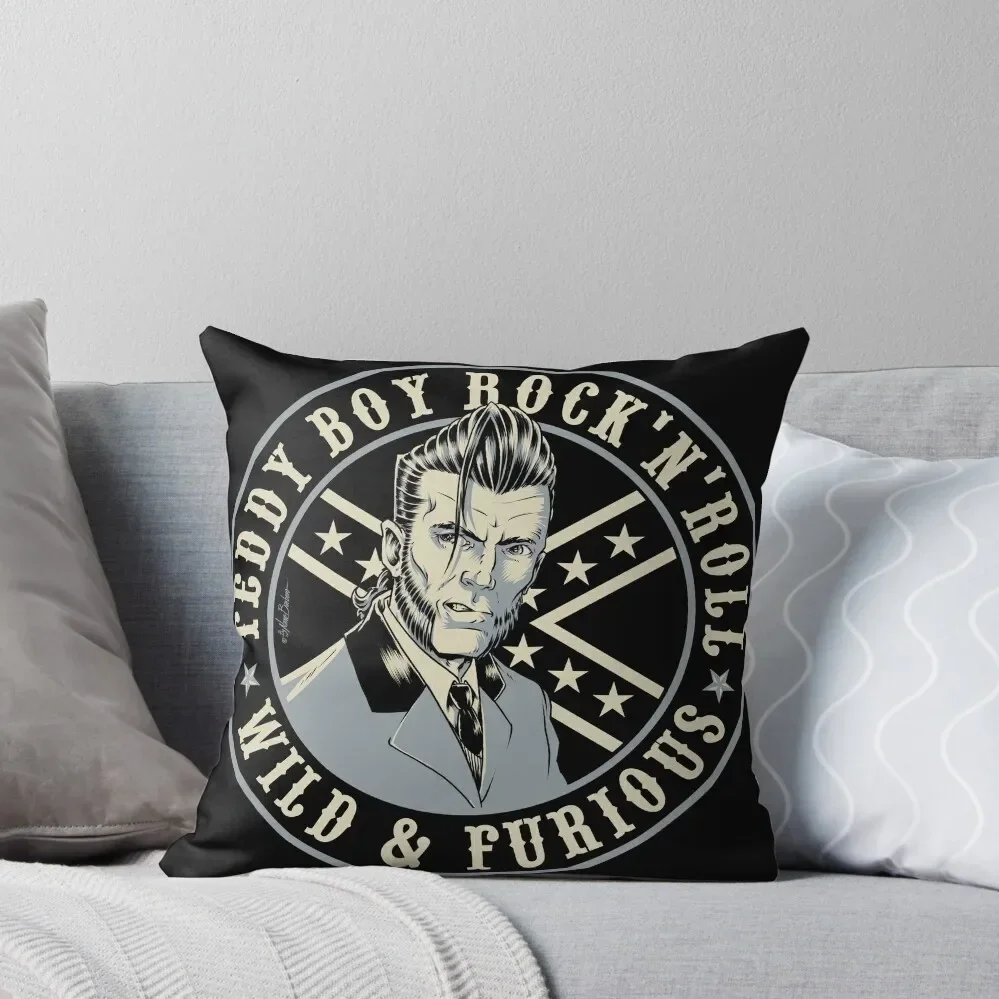 

Teddy Boy Rock`n`Roll Throw Pillow Christmas Pillows Sofa Cushions Covers Pillow