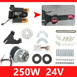 24V 250W Brushed Motor Electric Conversion Kit for Mountain Bike - Twist Throttle