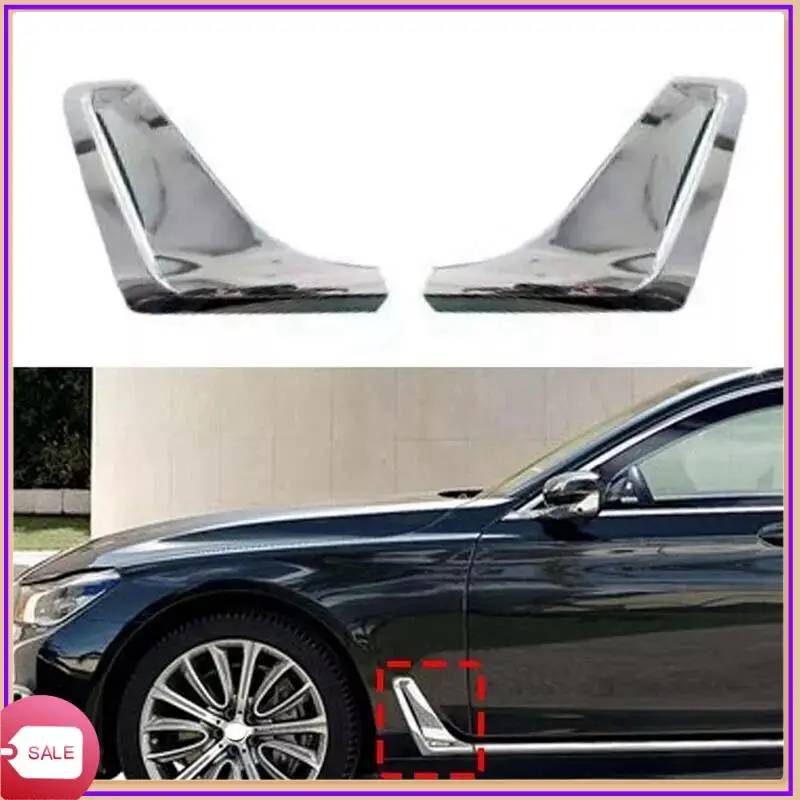 فزيرة 2 قطعة جديد الجانب الحاجز لوحة مجاري الهواء كروم تقليم لسيارات BMW G12 7 سلسلة 2016-2019 51137347377 51747347378