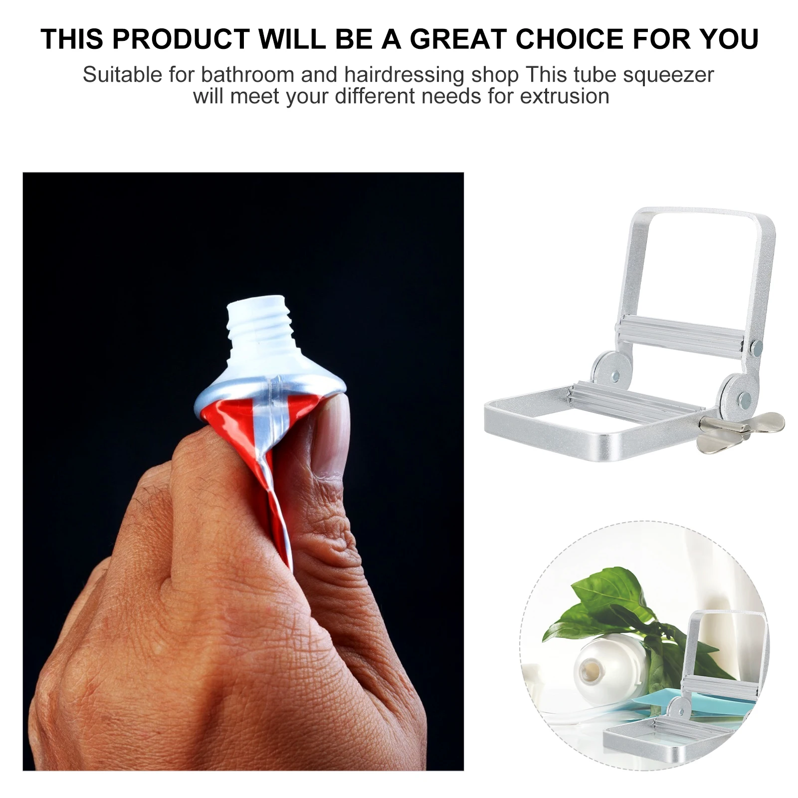 

Aluminum Alloy Tube Squeezer Durable Practical Salon Squeezer Hair Dye Tool Lotion Squeeze Fits Plastic Metal Tubes Toothpaste