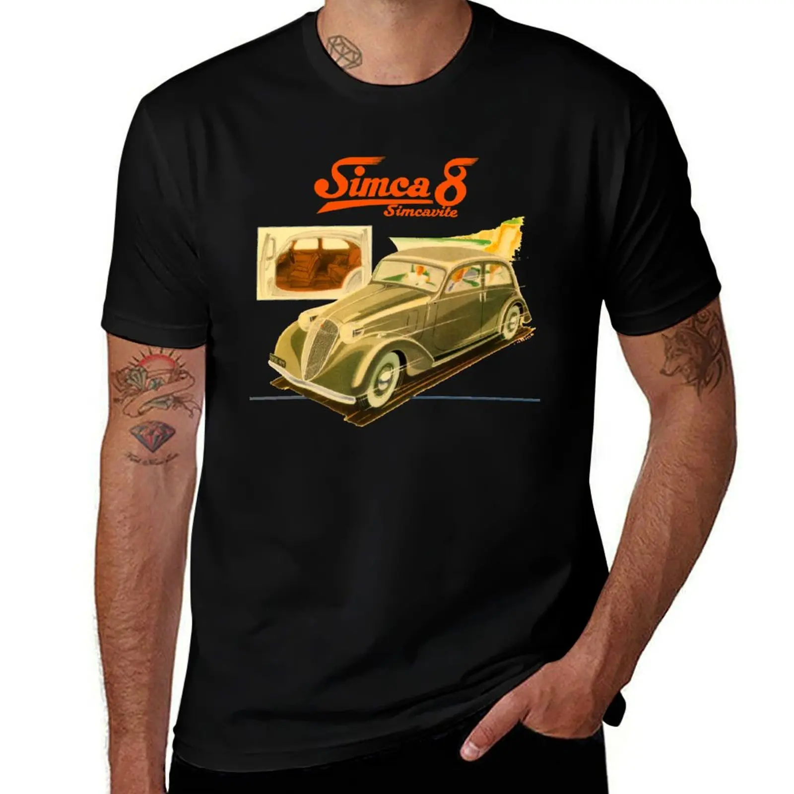 SIMCA 8 - ADVERT T-Shirt Plus Size Outdoor Casual Top