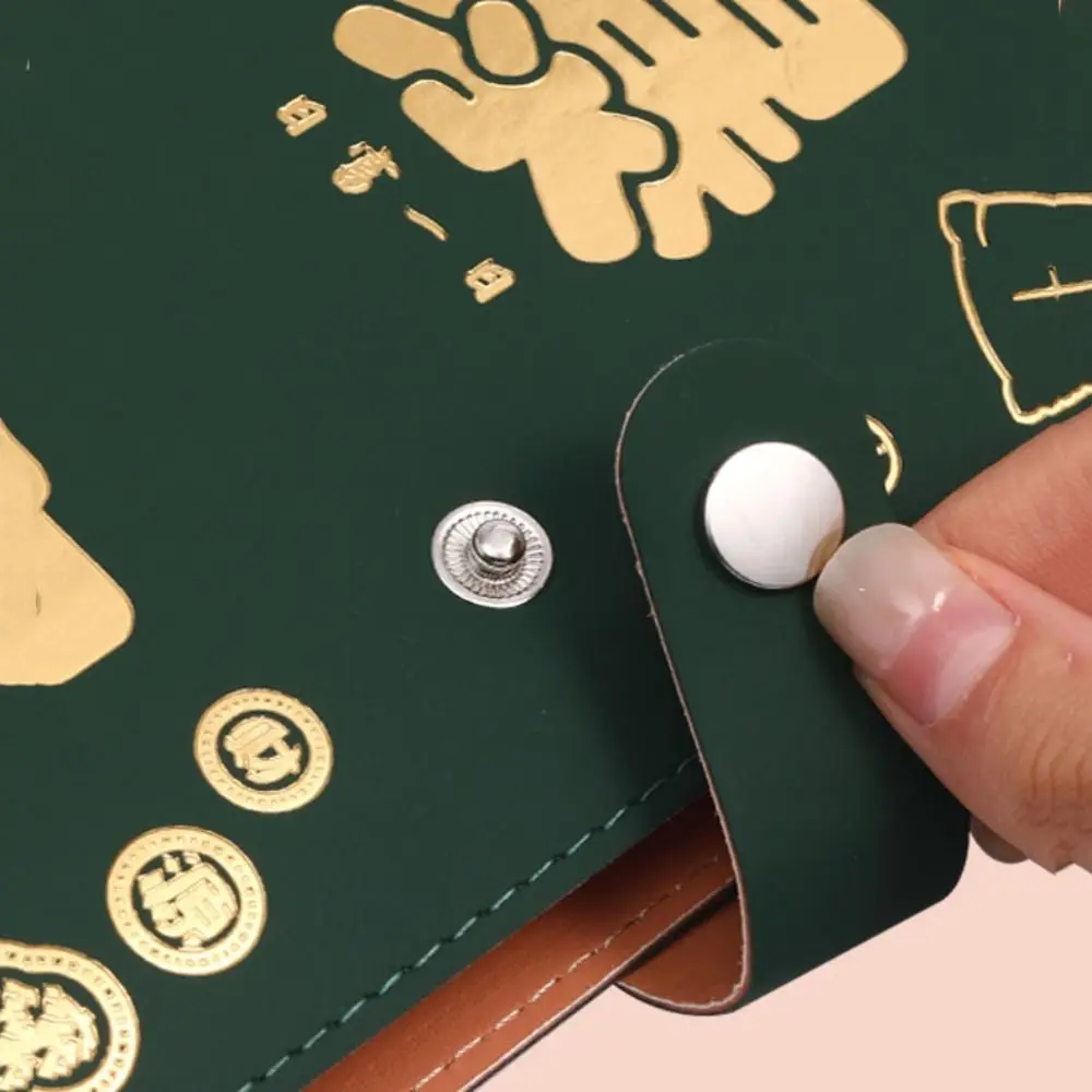 PU Leather Saving Money Binder Portable Storage Wallet Budget Binder Cash Envelopes Refillable Account Book