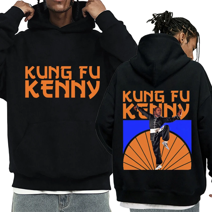 

2024 vintage Kendrick Lamar Double Sided print Hoodie Unisex Hip Hop oversized streetwear Men Women Fleece Long sleeve pullover