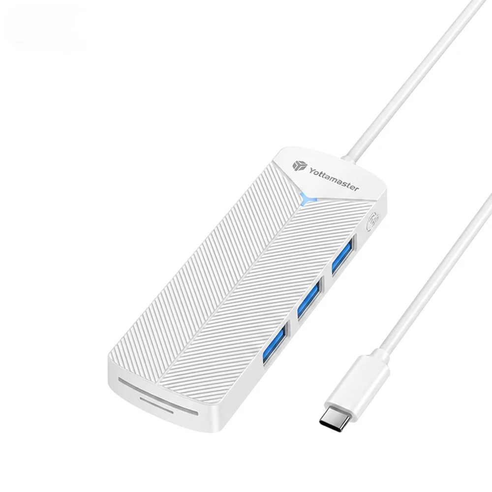 Yottamaster 5 Gbit/s 4-in-1 USB3.0-Hub, USB-HUB-Adapter, Erweiterungsdock, ultraflacher OTG-Adapter Typ C für PC, iOS, Computerzubehör