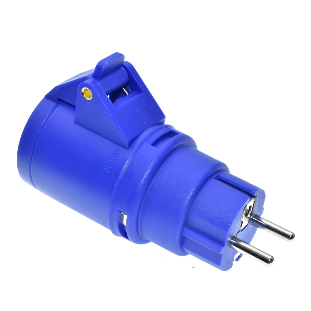 IP44 16A RV Plug Adapter IEC309 316P6 to Schuko CEE7/3 Power Cord Generator Cable Adapter for RV Camper Travel Trailer Marine
