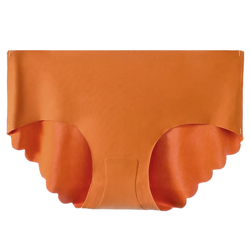 Latex underwear Women's mid-waist ice silk seamless summer thin shorts comfortable breathable high spring belly puller briefs