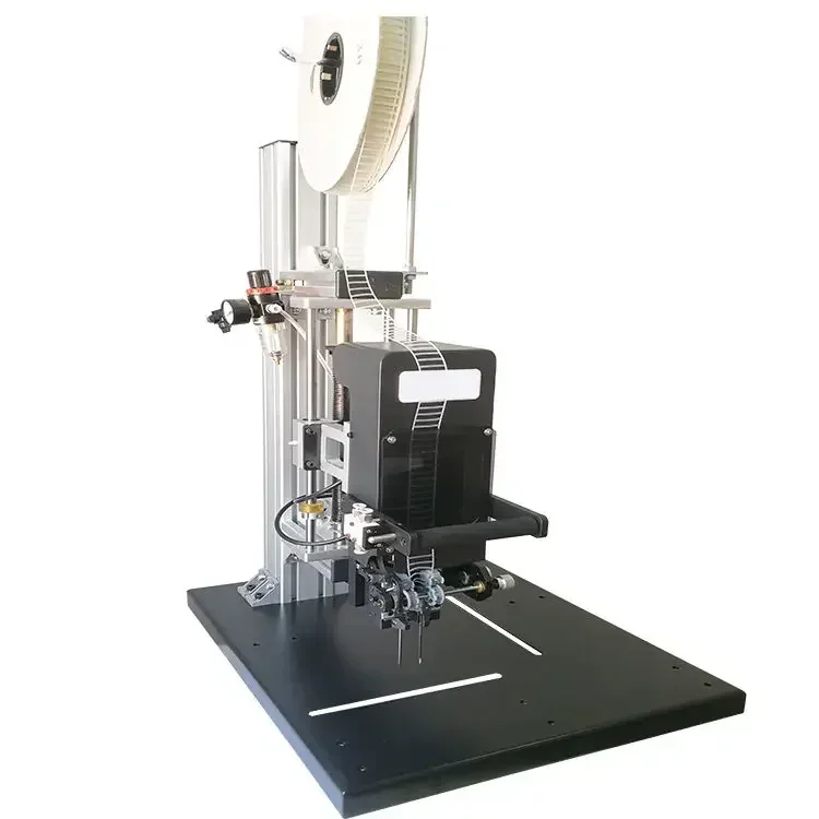 Popular Pro Pneumatic Film Fixed Packing Tagging ForToy Hardware SIngles And Dual Needl Elastic Staple Fasteners Binding Machine