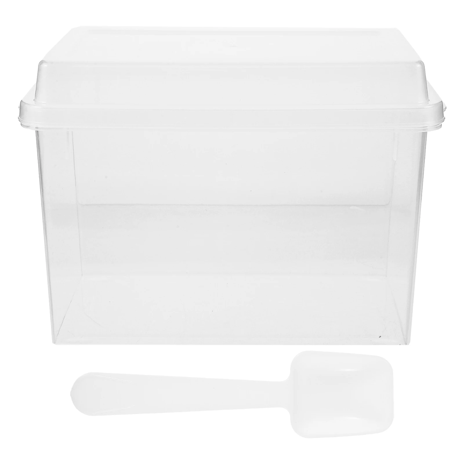 

1 set Airtight Sugar Container 3.4L Large Storage PP Material Spoon Included Transparent Seal Jar for Flour Cereal Beans Coffee