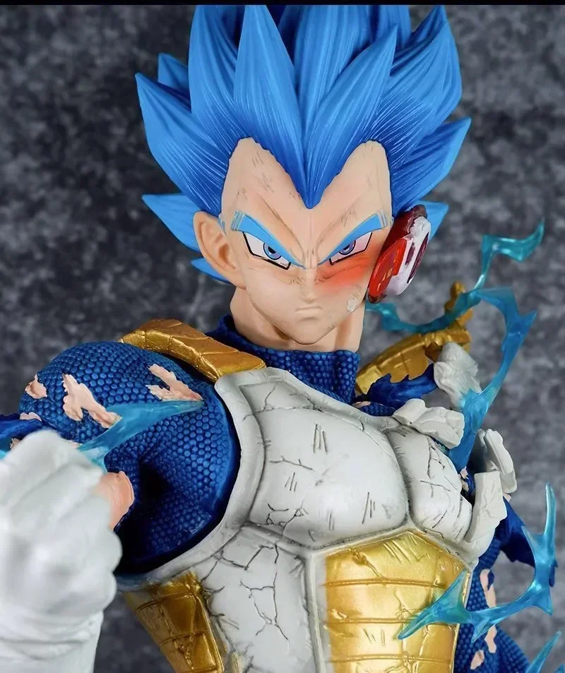 Dragon Ball Anime Figure, Vegeta IV, Tête Carimplantée à Trois Têtes, Figurine d'Action, Décoration de Bureau Périphérique, Jouets Cadeaux d'Anniversaire, 52cm
