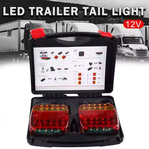 Magnetic Wireless LED Truck Tail Light Trailer Rear Taillight Signal Warning Brake Light Lamp For Caravan RV Camper