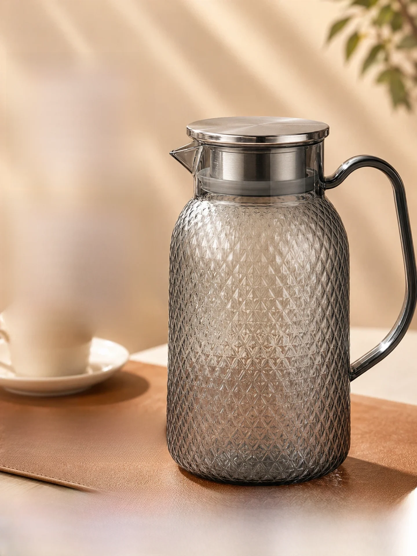 Thickened Large Capacity Plastic Cold Water Pot Transparent Anti-fall High Temperature Resistant Beverage Dispenser Commercia...