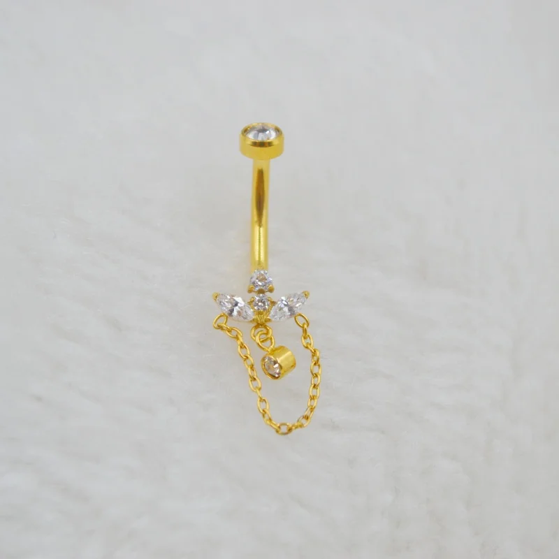 10PCS Body Jewelry-G23 Titanium Astm F136  Smart Navel Button Body Piercing 14G Navel Curve Barbells Belly Rings New
