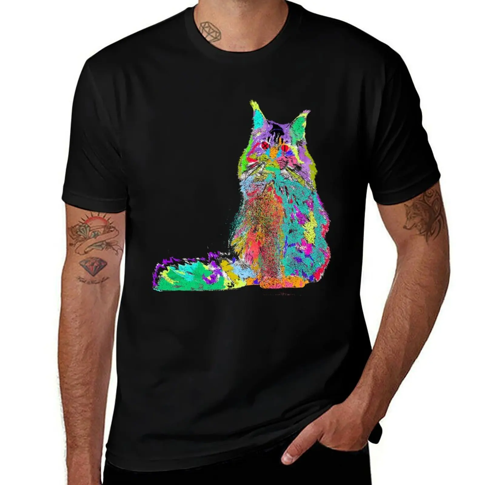 

maine coon cat T-Shirt t shirts for man graphic tees printed t shirts for man T-Shirt