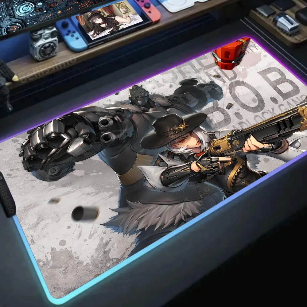 Gaming Zubehör Deskmat Big Mousepepad Hintergrundbeleuchtung Overwatch Mauspad Gamer RGB Schreibtisch Matte Hintergrundbeleuchtung Led Mousepad Setup