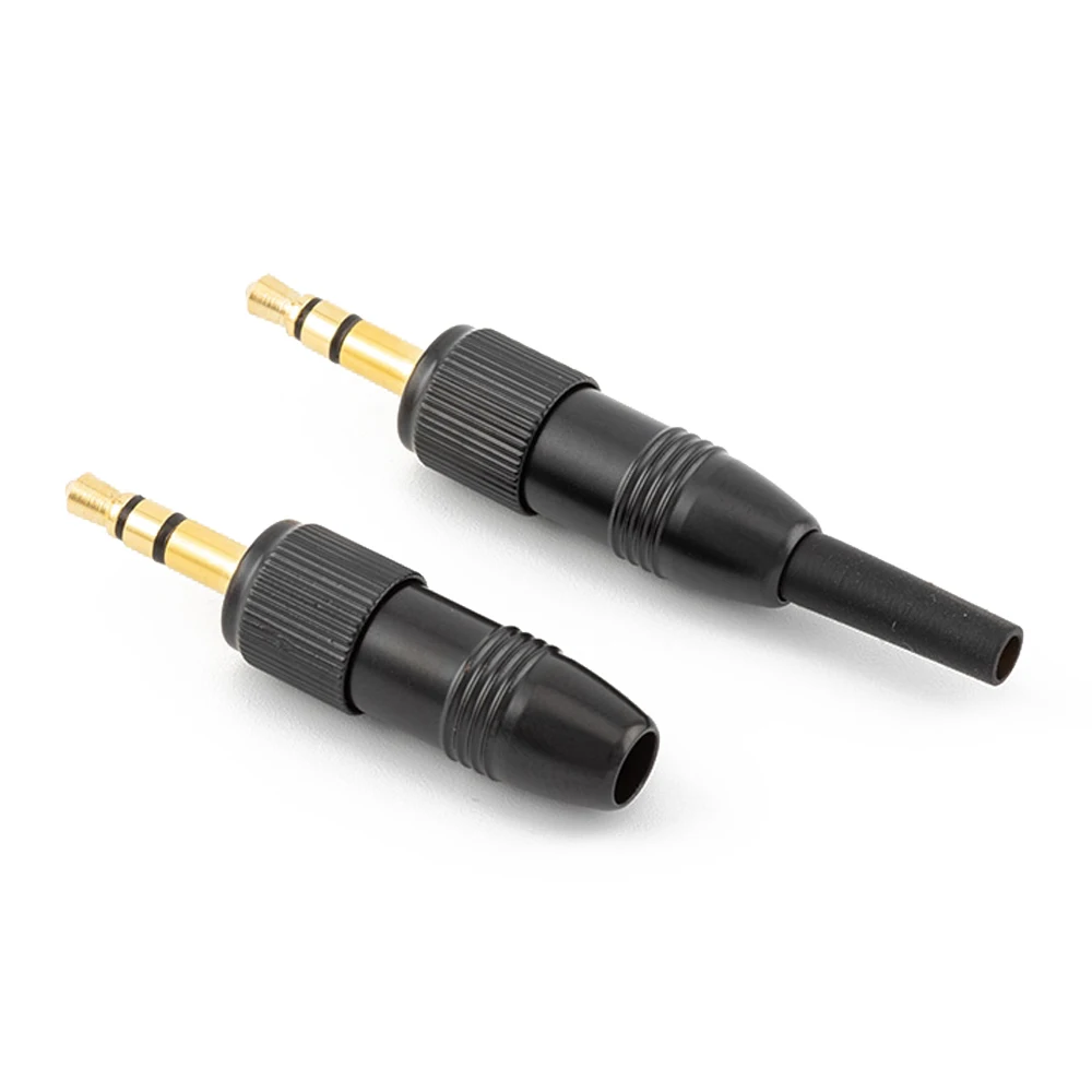 2Pcs 3.5mm 1/8inch Stereo Screw Audio Connector With Locking Microphone Spare Plug 3.5mm Fanny Pack Plug Audio Adapter