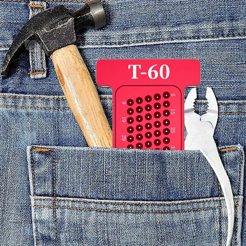 

B59A T60 Woodworking Scribe T-Square Hole Scribing Pocket Ruler Aluminum Line Drawing Marking Gauge Woodworking Crossed-Out Tool