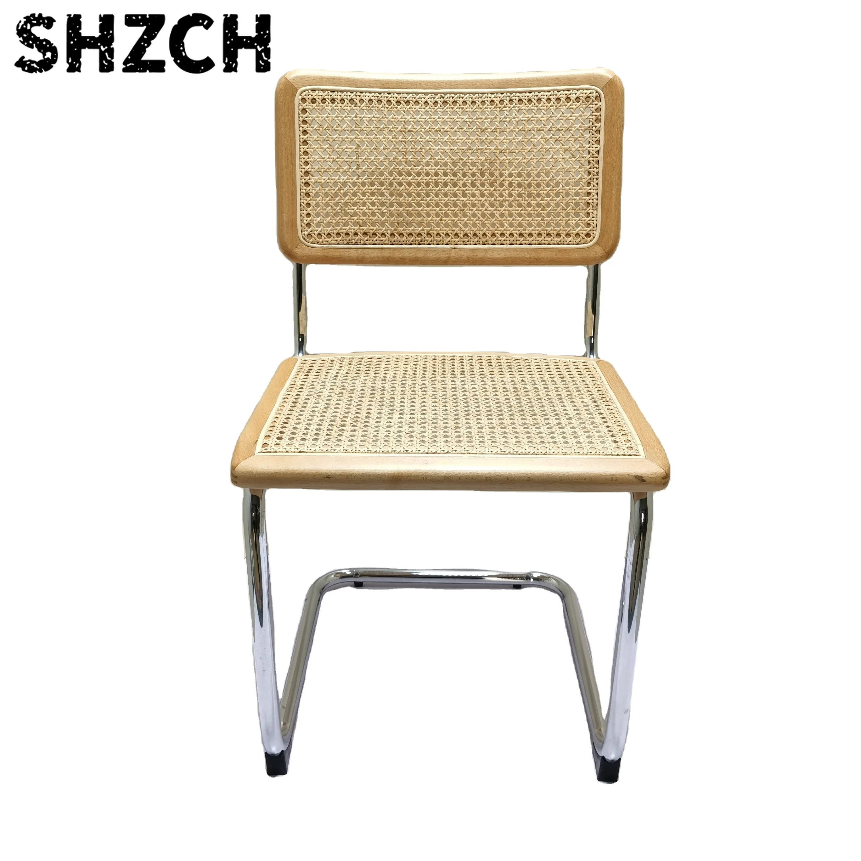 Custom Modern French Wooden Furniture General Use Outdoor Rattan Dinner Chairs Cane Dining Chair