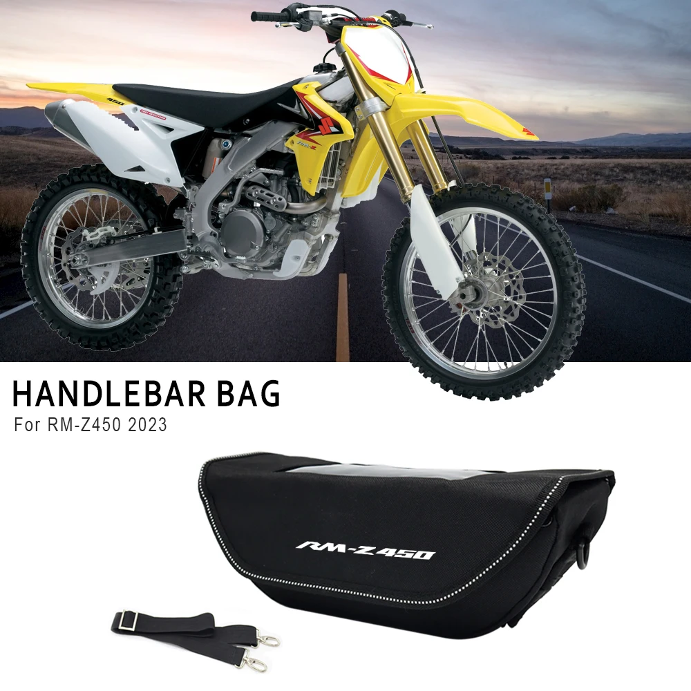 For RM-Z450 2022 2023   Motorcycle Handlebar bag waterproof handlebar travel navigation bag