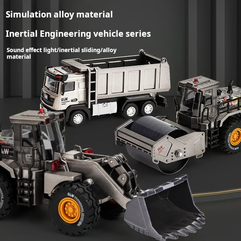 الهندسة دييكاست ألعاب القيادة بالقصور الذاتي للبنين سبيكة جرار حفارة جرافة شاحنة أطفال الأطفال نموذج سيارة هدية