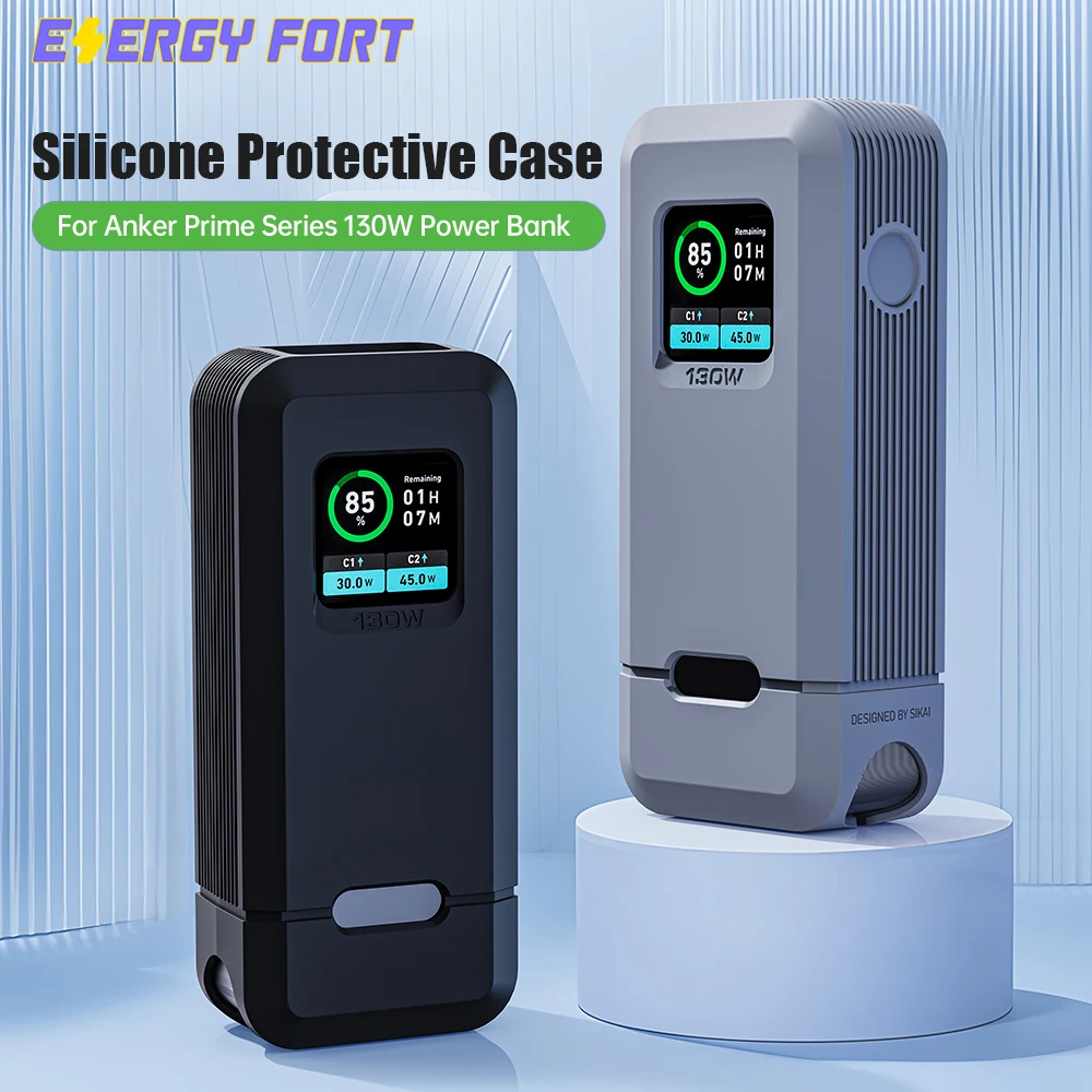

Silicone Protective Cover Silicone Case for Anker Prime Power Bank 12,000 mAh 130W TF/SIM card Storage Travel Carrying Case