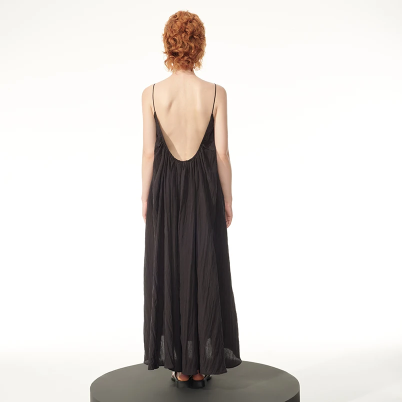 فساتين شاطئ نسائية عارية الظهر بلا أكمام ، حبال صيفية مثيرة ، عطلة برقبة على شكل حرف V ، فستان طويل ، حمالة أنيقة ، WA023 #3