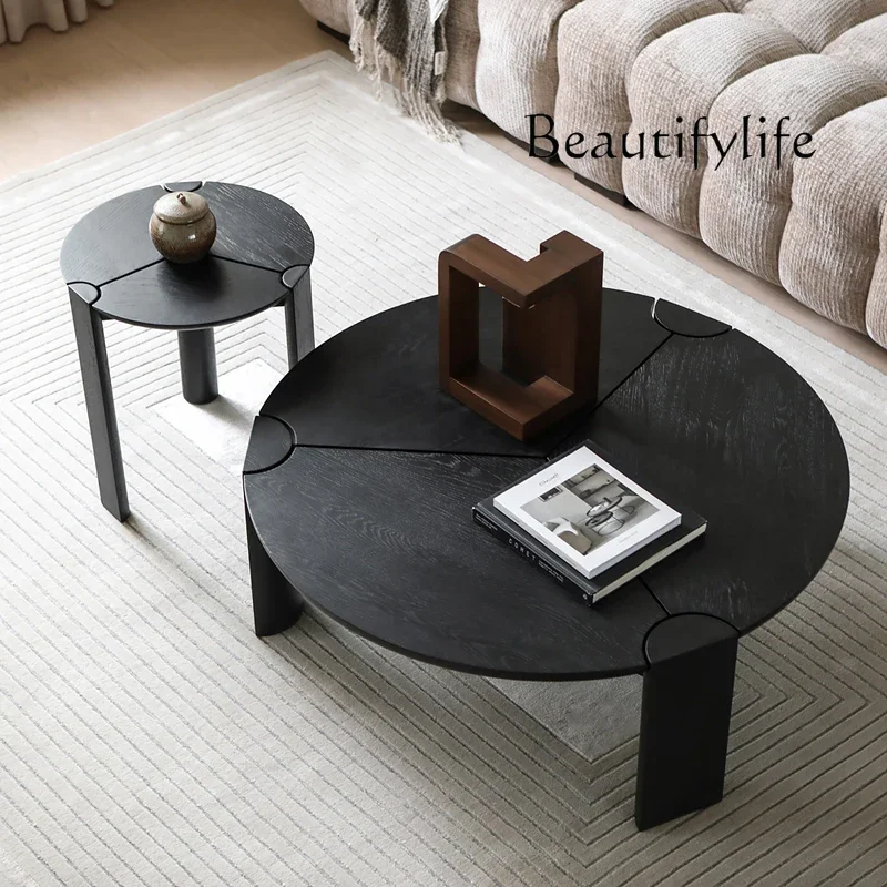 

N Nordic Home Natural Mediterranean Style round Coffee Table
