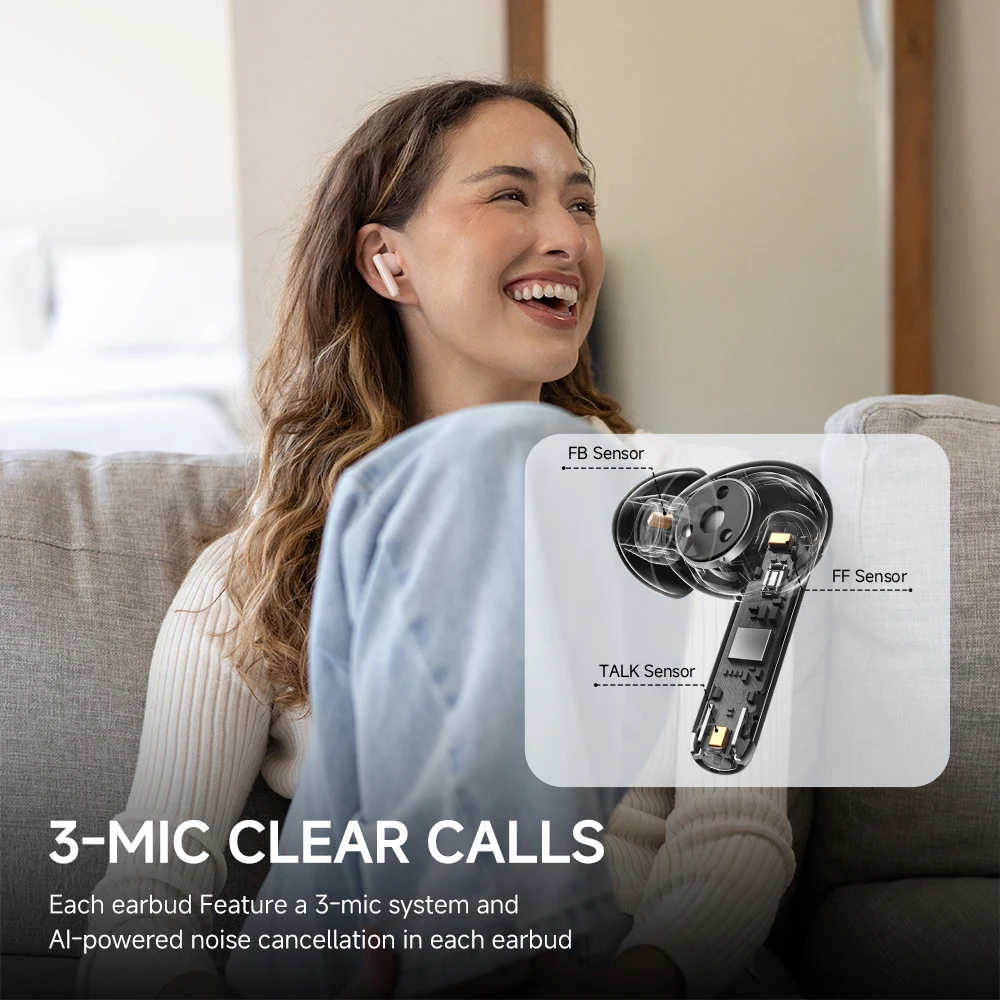 سماعات أذن Edifier X5 Pro بخاصية إلغاء الضوضاء النشطة TWS بلوتوث سماعات أذن لاسلكية IP55 وضع ألعاب مقاوم للماء شحن سريع