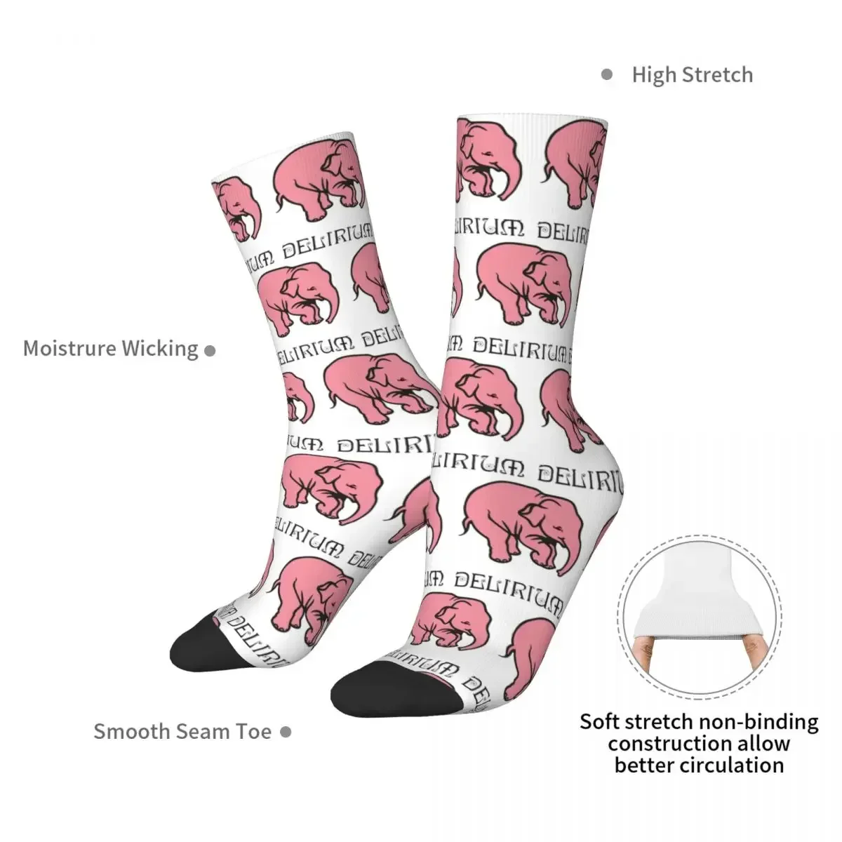 Delirium Socks Harajuku Super Soft Stockings All Season Long Socks Accessories for Man's Woman's Birthday Present