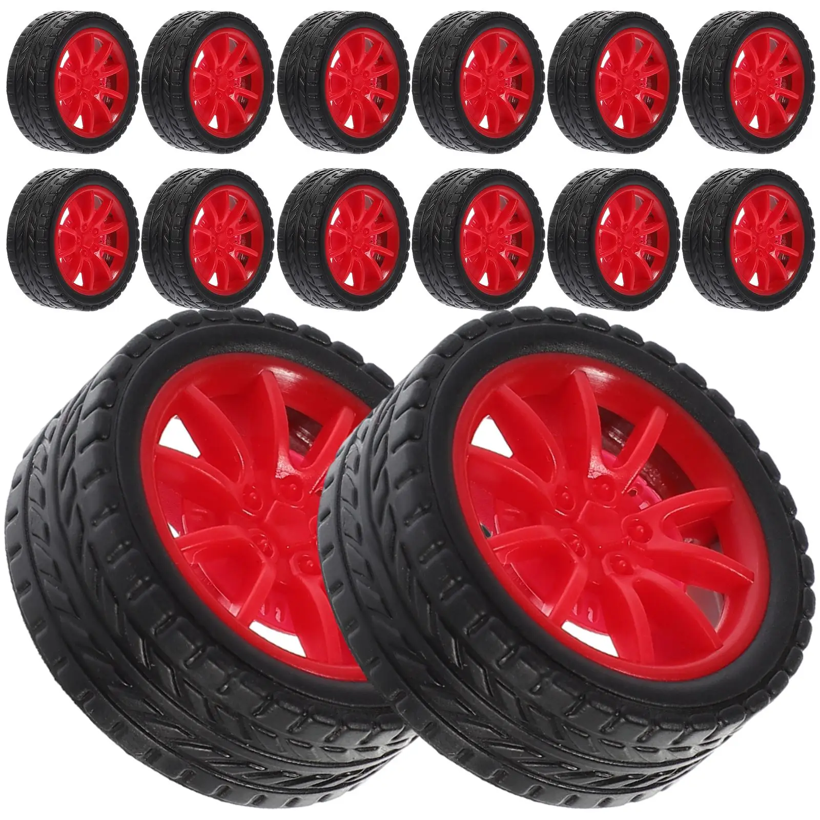 20pcs Toy Wheels Toy Car Wheels Replacement Car Wheels DIY Car Assemble DIY Wheels Kids Playthings Drift Car Accessories Toys