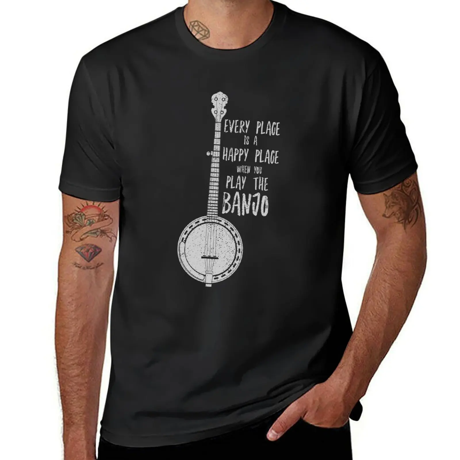 

Funny Banjo Shirt - Folk Bluegrass Newgrass Rock T-Shirt anime clothes Blouse valentines boutique clothes mens designer t shirt