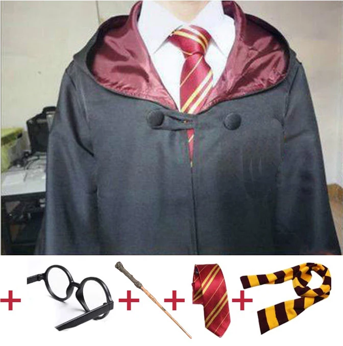 Halloween Costume For Girl Men Women Robe Cloak with Magic School Uniform Cosplay Costume