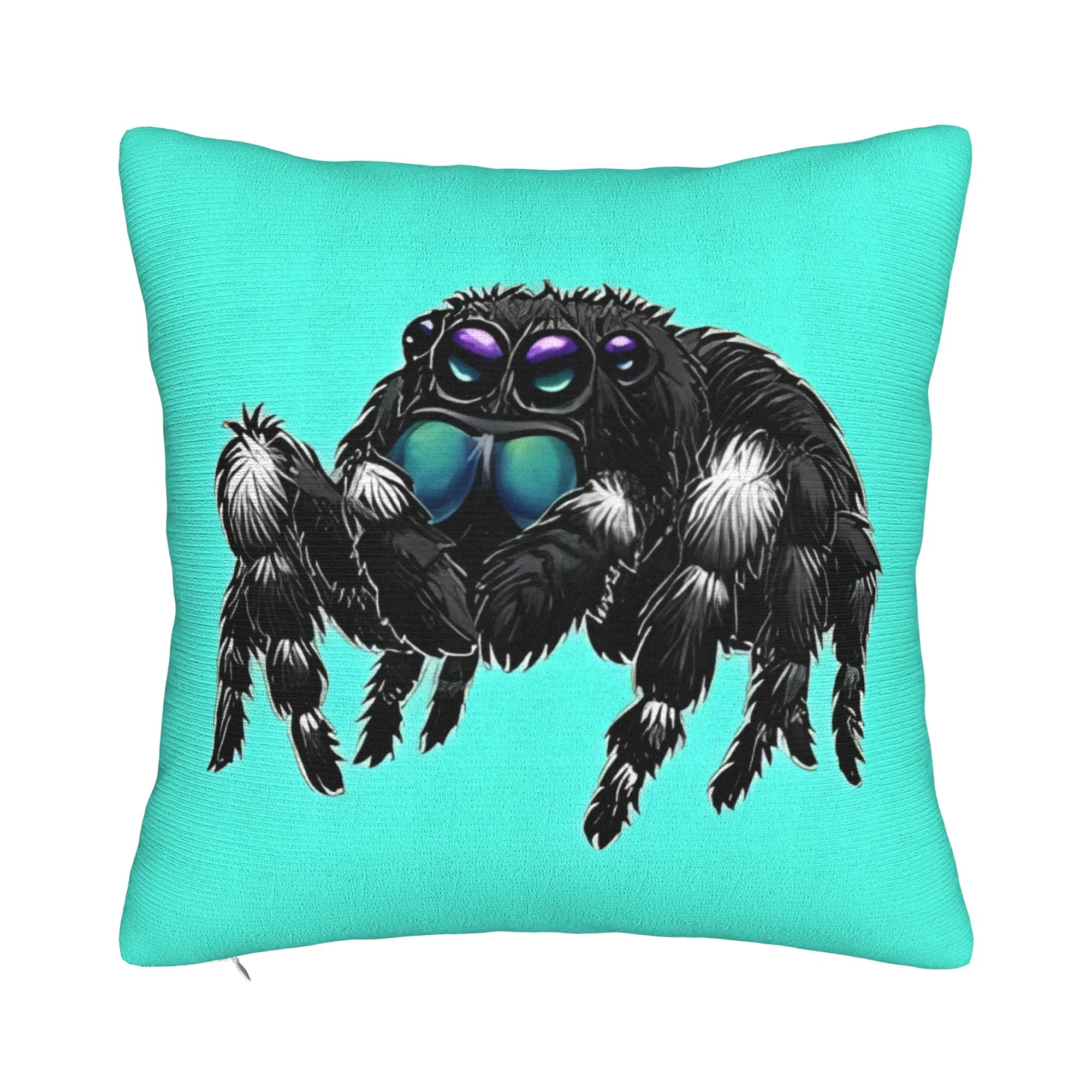 Fundas de almohada decorativas con diseño de araña saltarina Phidippus Audax Lucas, funda de almohada suave y duradera para Cozy Lucas the Spider