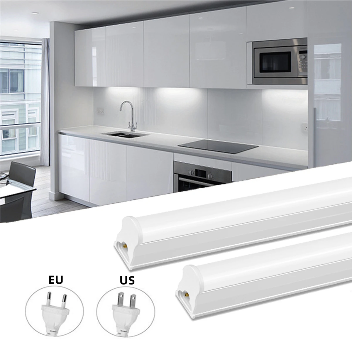 1-5pcs Kitchen LED Under Cabinet Lights T5 Fluorescent Tube 29CM 110V 220V 6W LED Bulbs Tubes Warm White Light Lampara Ampoule