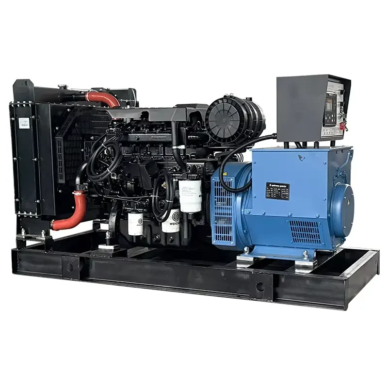 Factory Wholesale Retail Weichai Leroy Somer Single Phase Industrial Generator Set 20kW 30kW40kW 50kw Open Frame for