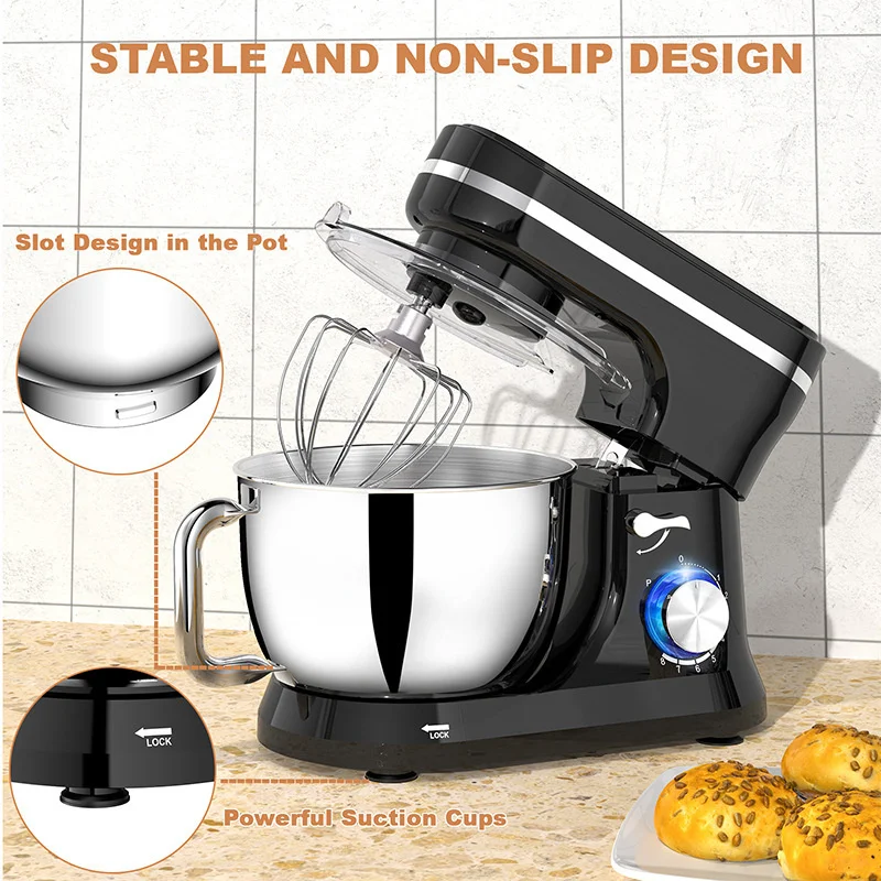 

4.5L Commercial Stand Mixer for Baking Spiral Dough Blender Machine Household Cake Kitchen Food Processor Stand Mixer Machine