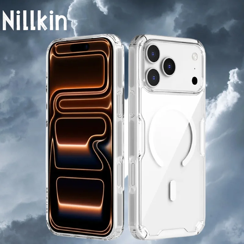NILLKIN para iPhone 17 Pro Max MagSafe funda para iPhone 17 Air TPU híbrido clásico fundas magnéticas para iPhone 17 cubierta transparente