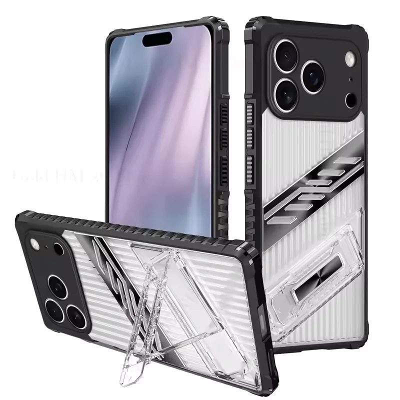 

Invisible Bracket Kickstand Shockproof Armor Case for IPhone 17 Pro Max Heavy Duty Protection Cover for Apple 16 15 14 13 12 11