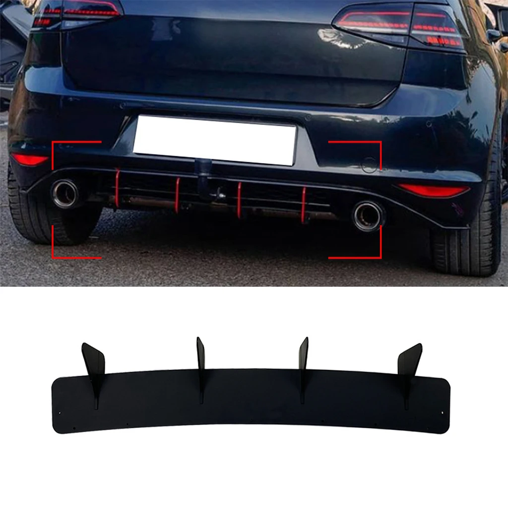 

Car Rear Bumper Diffuser Lip Splitters Spoiler Rear Bumper Protector Guard For Volkswagen Golf MK7 GTI 2013-2016