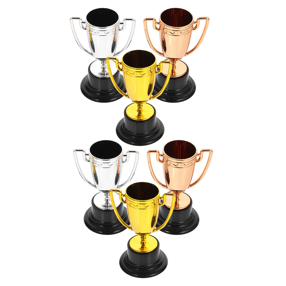 

6 Pcs Gilded Silver Trophy Decoration Ornaments Child Kids Honor 820X560X450CM Plastic Trophies for Party Cup